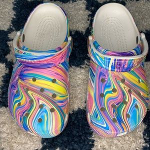 Multi-color Crocs sz 7